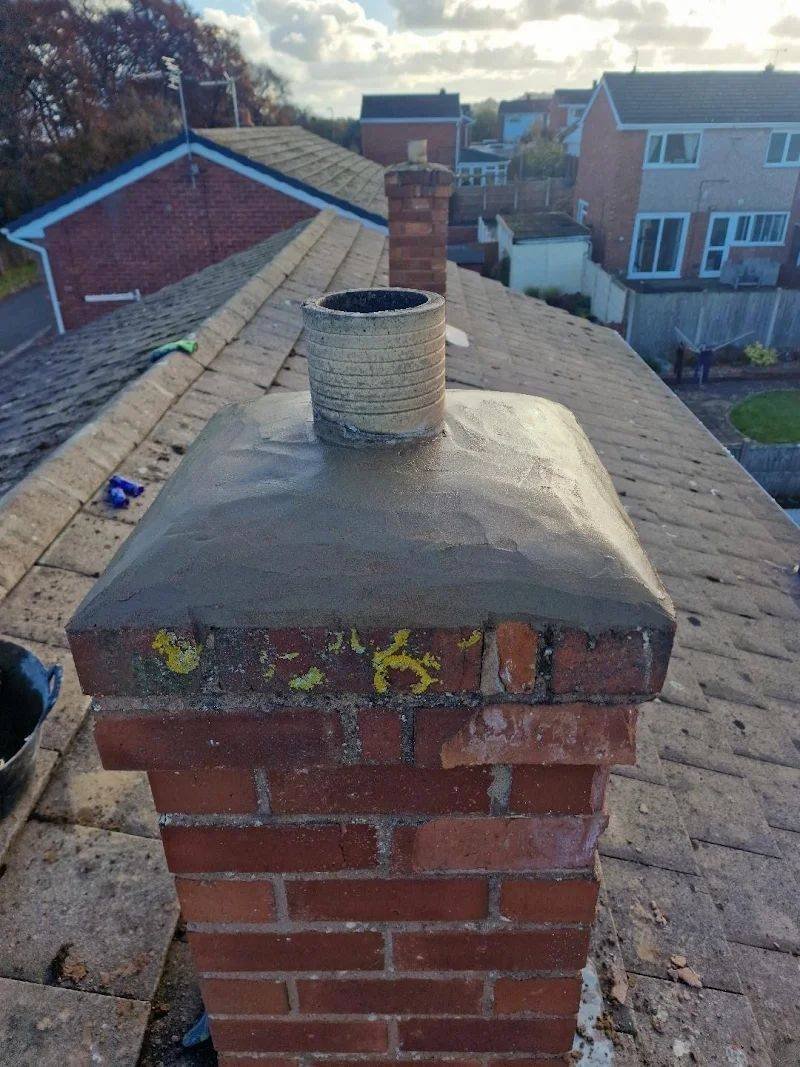 Chimney lead flashing repair