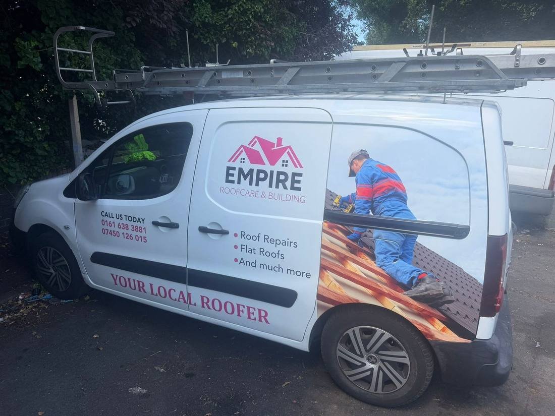 Empire Roofcare & Building Ltd van on site
